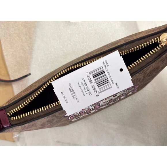 Coach CX606 Zip Top Crossbody Bag Signature Canvas With Horse And Carriage - Picture 5 of 5